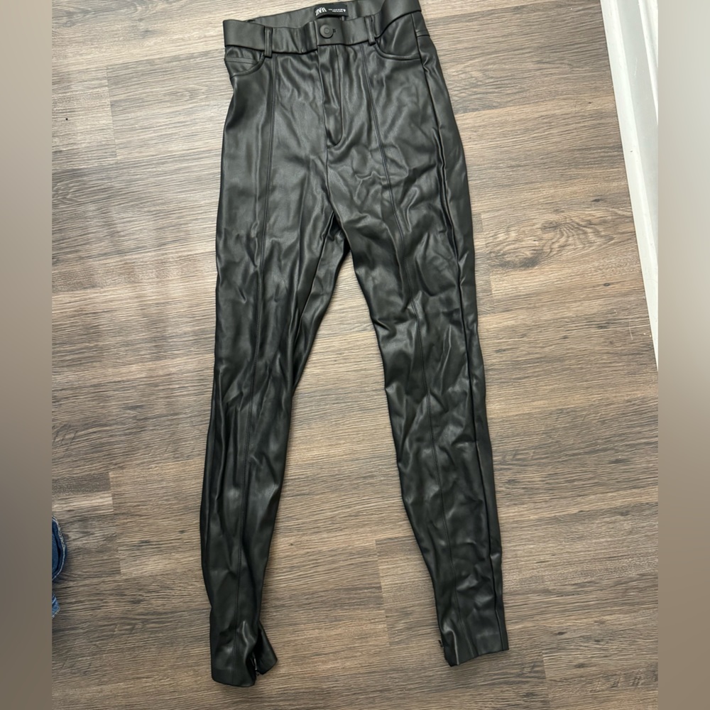 Zara faux leather skinny pants